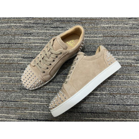 Christian Louboutin Seavaste 2 Orlato Flat Low-top Suede Leather Sand