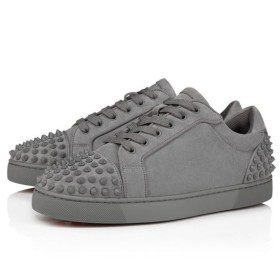 Christian Louboutin Seavaste 2 Sneakers Veau Velours Smoke Grey