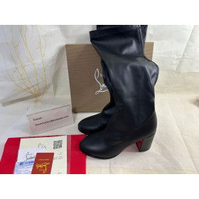 Christian Louboutin Stretchadoxa Botta Alta 70MM Boots Calf Black