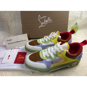 Christian Louboutin Astroloubi Sneakers Calf Leather And Suede StuDior Green Christian Louboutin Shoes