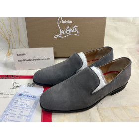 Christian Louboutin Dandelion Loafers Veau Velours Gray