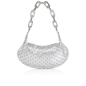 Christian Louboutin Le 54 Chain Bag Nappa Leather And Spikes Silver