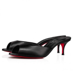 Christian Louboutin Me Dolly 55 Mm Mules Nappa Leather Black Christian Louboutin Shoes