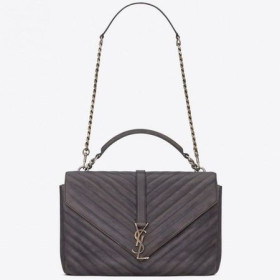 Saint Laurent Large Grey College Shoulder Bag Saint Laurent Bags