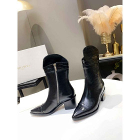Jimmy Choo Ankle Boot 50mm JC Emblem Crocodile Black