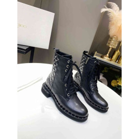 Jimmy Choo Ankle Boot 50mm Rivets Embellishment Lace Up Black