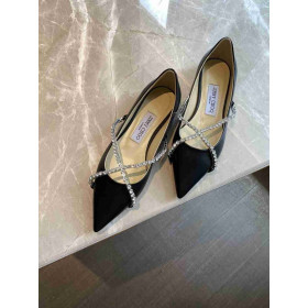 Jimmy Choo Genevi Flat Nappa Leather Black