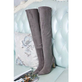 Jimmy Choo Knee Boot 85mm Suede Grey