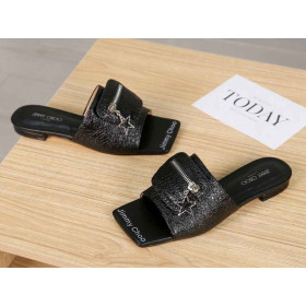 Jimmy Choo Slides Calf Leather Zipper Bag Black