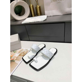 Jimmy Choo Slides Rivets Calf Leather White