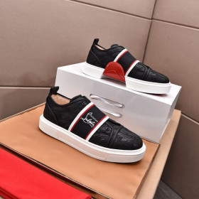 Christian Louboutin Adolescenza Sneakers Recycled Polyester Black White