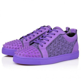 Christian Louboutin Louis Junior Spikes Sneakers Suede Frou Frou Christian Louboutin Shoes