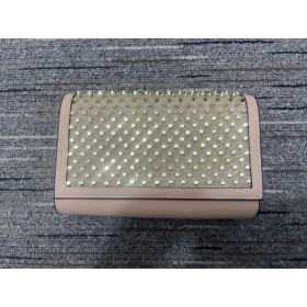 Christian Louboutin Paloma Clutch Calf Leather and Spikes Nude