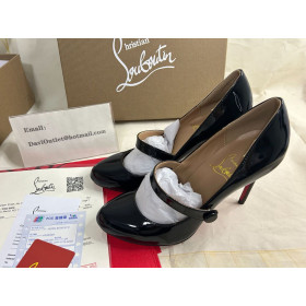 Christian Louboutin Charleen Mary Jane Pumps 100mm Patent Leather Black