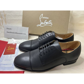 Christian Louboutin Cortomale Derbies Calf Leather Black Christian Louboutin Shoes