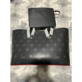 Christian Louboutin East West Cabata Tote Calfskin Loubinthesky Black Christian Louboutin Bags