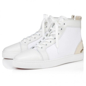 Christian Louboutin Fun Louis High-Top Sneakers Olona Canva White Christian Louboutin Shoes