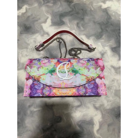 Christian Louboutin Loubi54 Satin Clutch Bag Multicolor Christian Louboutin Bags