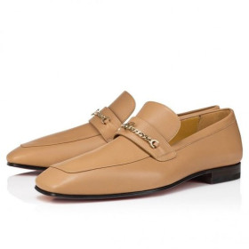 Christian Louboutin Mj Moc Loafers Men Calf Leather Cuoio Christian Louboutin Shoes