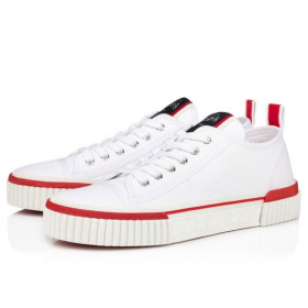 Christian Louboutin Pedro Junior Sneakers Canva White Christian Louboutin Shoes