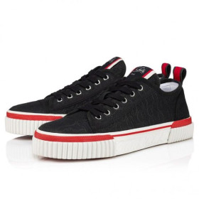 Christian Louboutin Pedro Junior Sneakers Jacquard monogram CL Black CL Shoes