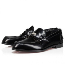 Christian Louboutin Penny Woman Loafers Calf Leather Black Christian Louboutin Shoes