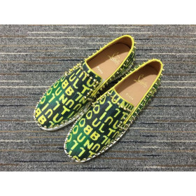 Christian Louboutin Pik Boat Spikes Slip-on Sneakers Logo-Print Canvas Green