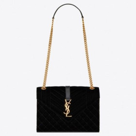 Saint Laurent Medium Envelope Bag Black Suede Saint Laurent Bags