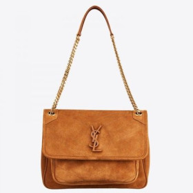 Saint Laurent Medium Niki Bag Brown Suede Saint Laurent Bags