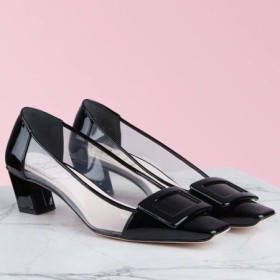 Roger Vivier Belle Vivier Pumps Black Patent PVC