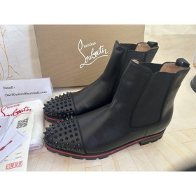 Christian Louboutin Boot Melon Spikes Black/black Mat Calf