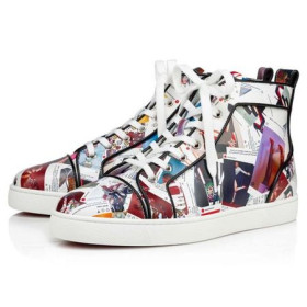 Christian Louboutin High-top Louis Orlato Multi/black Claf Sneaker