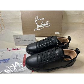 Christian Louboutin Men's Low-top Black/black Calf Sneaker