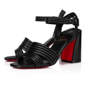 Christian Louboutin Sandal Manola 85 mm Black/lin Black Nappa