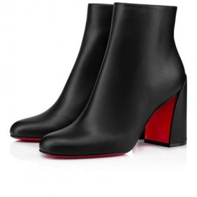 Christian Louboutin Spikita Booty Turela 85 mm Black Calf Shoes