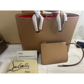 Christian Louboutin Cabata East West Tote Bag Calf Leather Brown