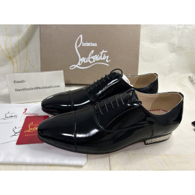 Christian Louboutin Greggyrocks Oxfords Shoes Patent Leather Black
