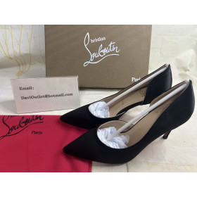 Christian Louboutin Iriza 85mm Pumps Crepe Satin Black Christian Louboutin Shoes