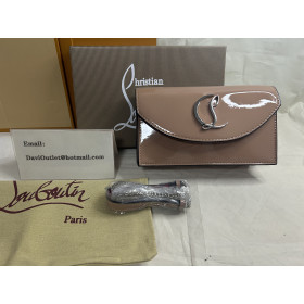 Christian Louboutin Loubi54 Patent Leather Clutch Bag Powder Christian Louboutin Bags