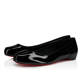 Christian Louboutin Marlougiela Ballerinas Patent Calf Leather Black