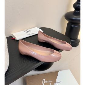Christian Louboutin Marlougiela Ballerinas Patent Calf Leather Nude