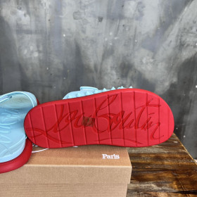 Christian Louboutin Men Strap Sandals Rubber Blue