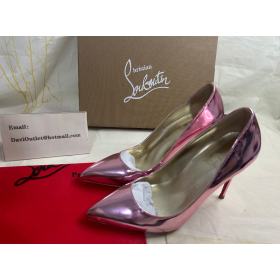 Christian Louboutin Miss Z 100 Mm Pumps Laminated Calf Leather Vintage Rose