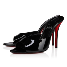 Christian Louboutin Miss Z Mule 100 Mm Mules Patent Calf Leather Black