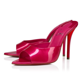 Christian Louboutin Miss Z Mule 100 Mm Mules Pearlescent Patent Calf Leather Pinup