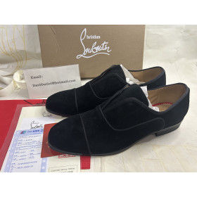 Christian Louboutin Oxford Alpha Male Black Veau Velours