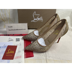 Christian Louboutin Pumps Follies Strass 100mm Version Gold Strass