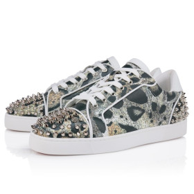 Christian Louboutin Seavaste 2 Sneakers "Wild Cat" Printed Calf Leather Multicolor