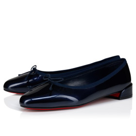 Christian Louboutin Sweetie Jane Ballerinas Pearlescent Patent Calf Leather Zaffiro