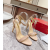 Christian Louboutin Lipstrass Queen Sandals 100mm Patent Leather Nude
